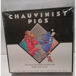 Chauvinist Pigs Adult Party Game Finally Resolves Battle of Sexes Vintage 1991